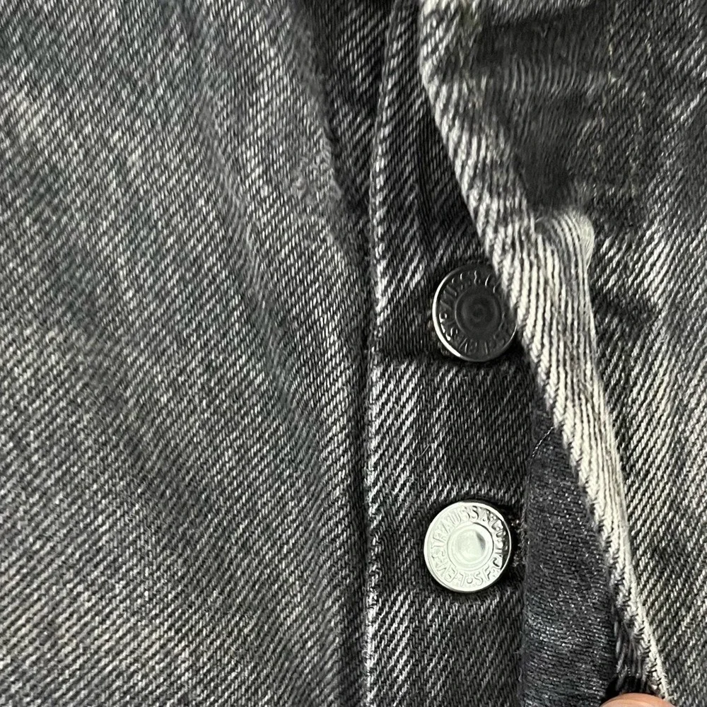 Y2K Vintage Levi's 501 Jeans Men 34x30 Black Denim Pants Button Fly Dark Wash